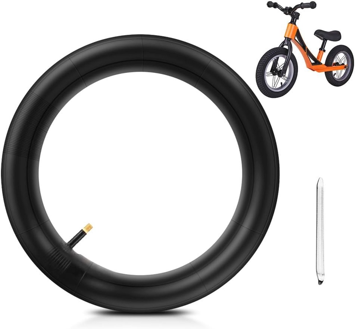 Vervangende Butylrubber Fietsband Binnenband 16 Inch met Schrader Ventiel en Bandenlichter, Geschikt voor Fietsen, Scooters en Racefietsen