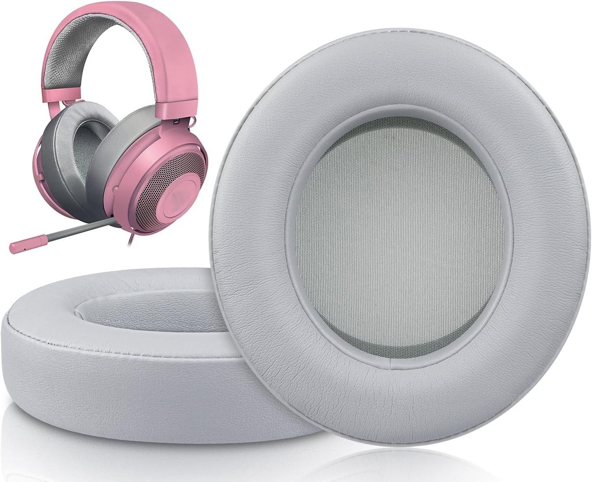 Vervangende Oorkussens voor Razer Kraken Pro V2 en Kraken 7.1 V2 - Comfort, Geluid en Duurzaamheid (Grijs)
