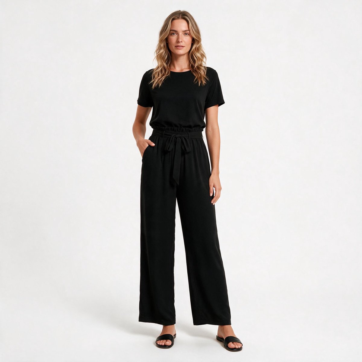 Imily Bela Dames Broek met Hoge Taille en Wijde Pijpen