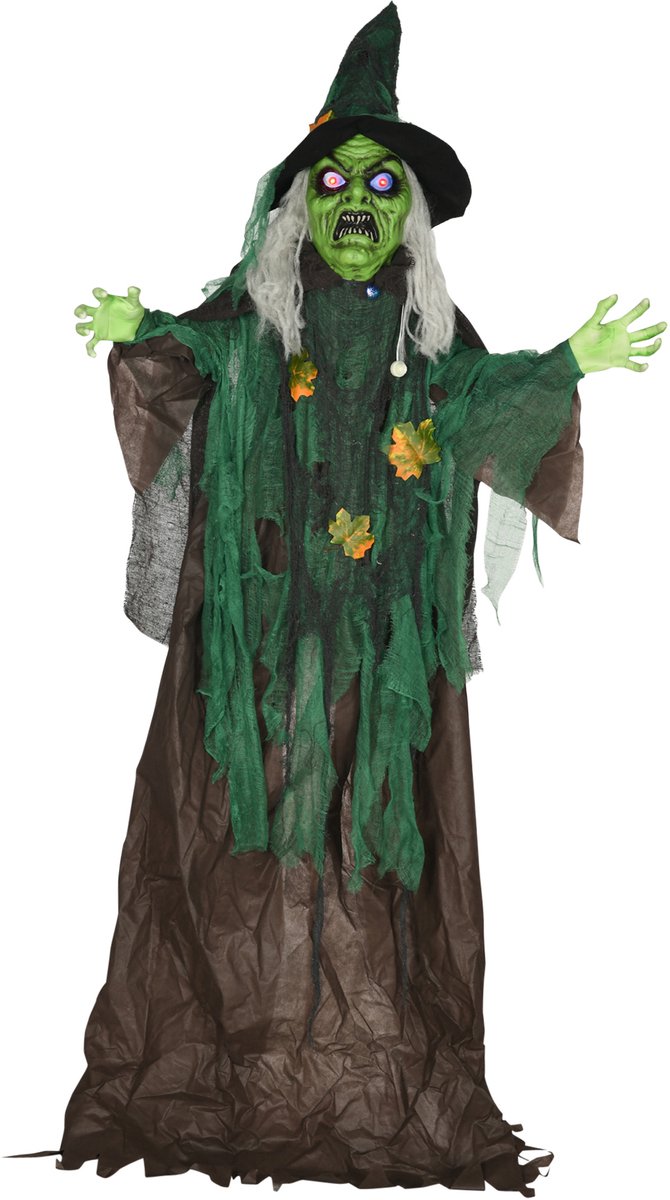 HOMCOM Halloween-decoraties Polyester, PE, Kunststof, Staal 60L × 18B × 183H cm Meerkleurig