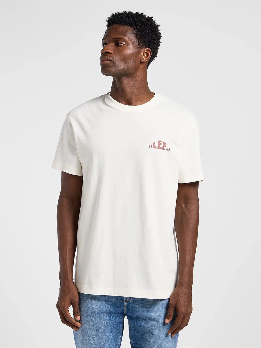 Lee Regular Logo T-shirt Met Korte Mouwen Wit M Man