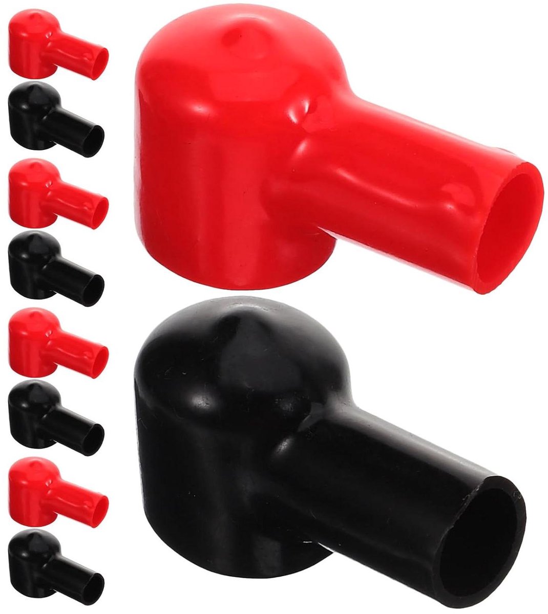 Accupoolafdekkingen 10 stuks - Isolerende beschermers - Voertuigonderhoud - Kortsluiting preventie - Diverse kleuren - Rood Zwart