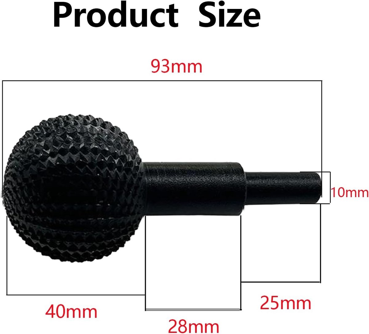Kogelfrees voor Houtsnijwerk - Zwart - 93 x 10 mm - Hoogwaardig Staal - Voor Houtbewerking