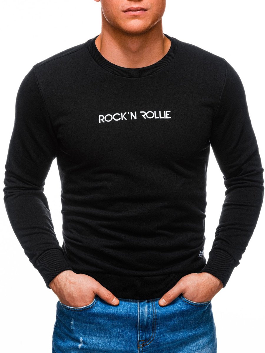 Roly - Heren Sweater - Zwart - RocknRollie - Normalfit
