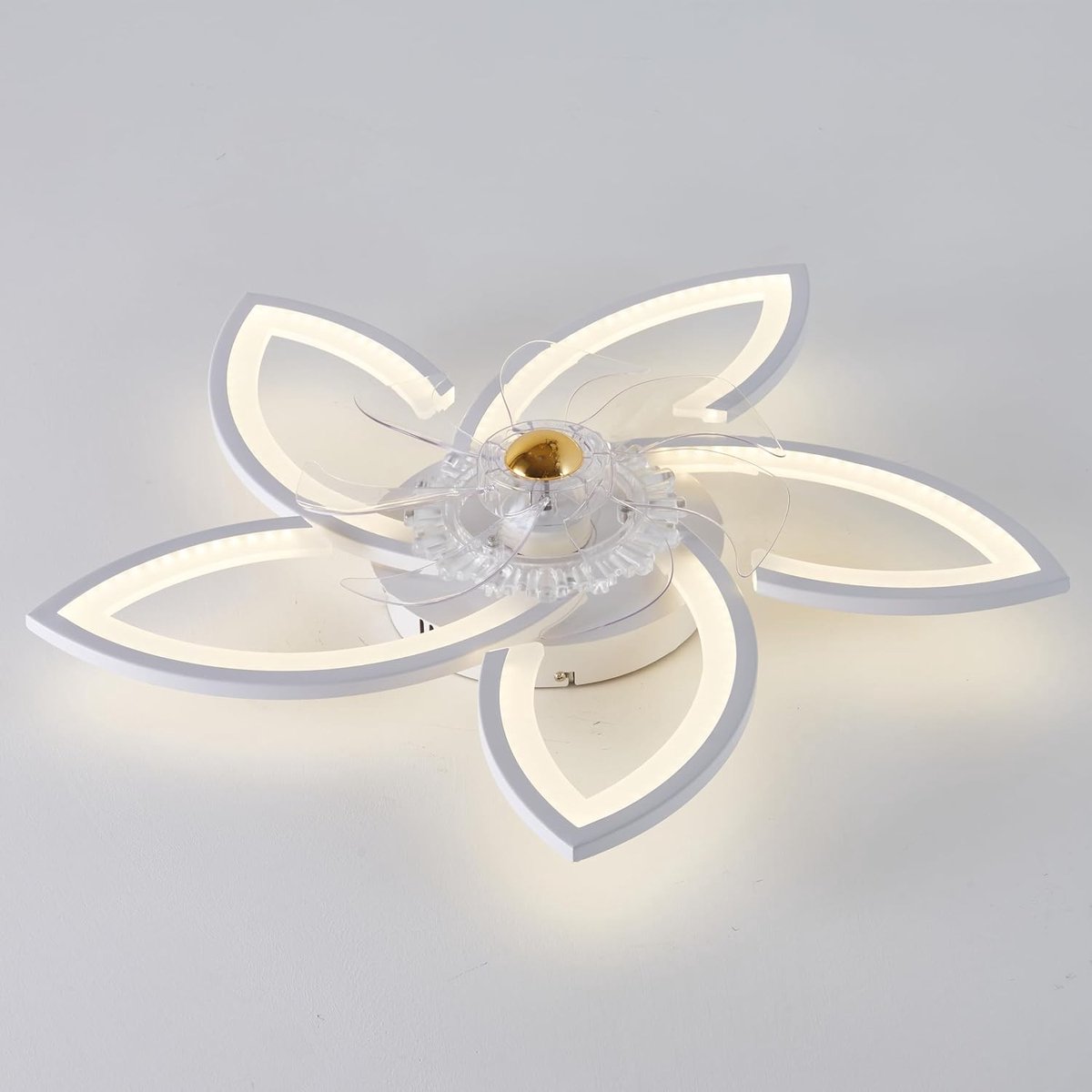 Plafondventilator met Verlichting - Wit - 70 cm - Dimbare LED met Afstandsbediening en APP - Voor Thuisgebruik