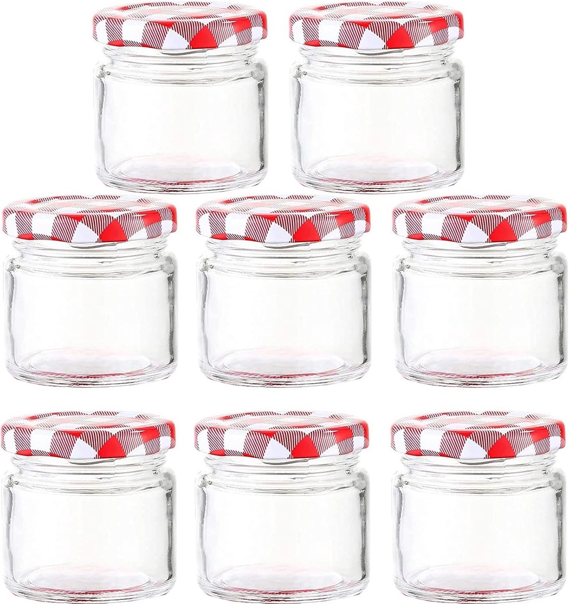 Mini Jampot - Transparant - 100 ml - Glazen Pot met Deksel - Voor Jam, Snoep en Sauzen