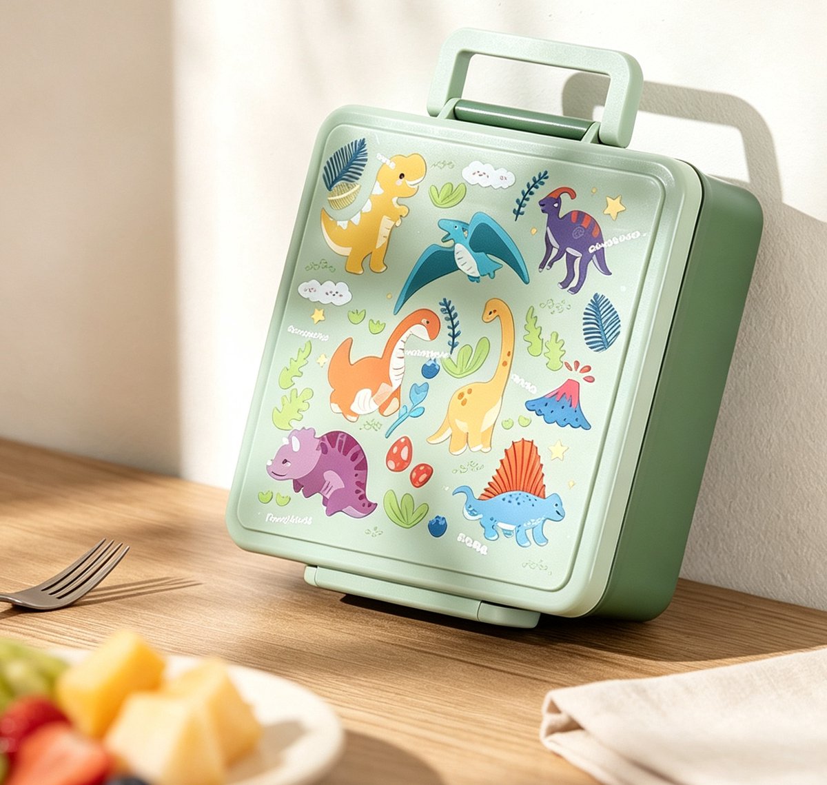 Deze lunchbox voor leerlingen bevat een soepkom van 300 ml een container van 1800 ml 5 lekvrije compartimenten een geïsoleerde voedselcontainer en een geïsoleerde lunchbox Hij is BPA-vrij en geschikt voor op reis en naar school 22*15.2*7.4cm groen
