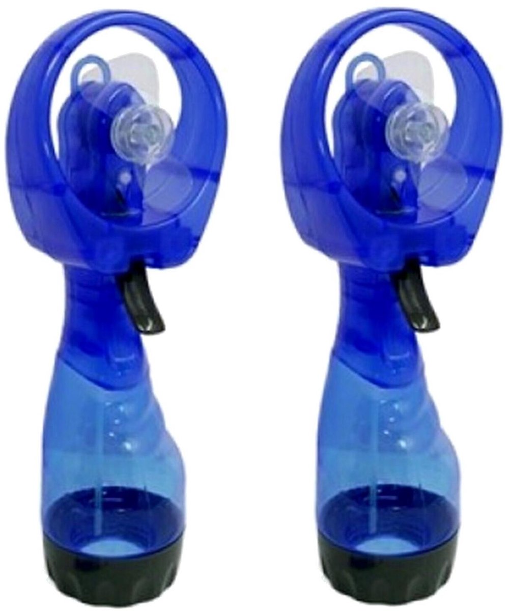 Concorde Waterverstuiver - 2x - blauw - 250 ml - verkoelende hand waternevelaar - nevelspray - waterspray