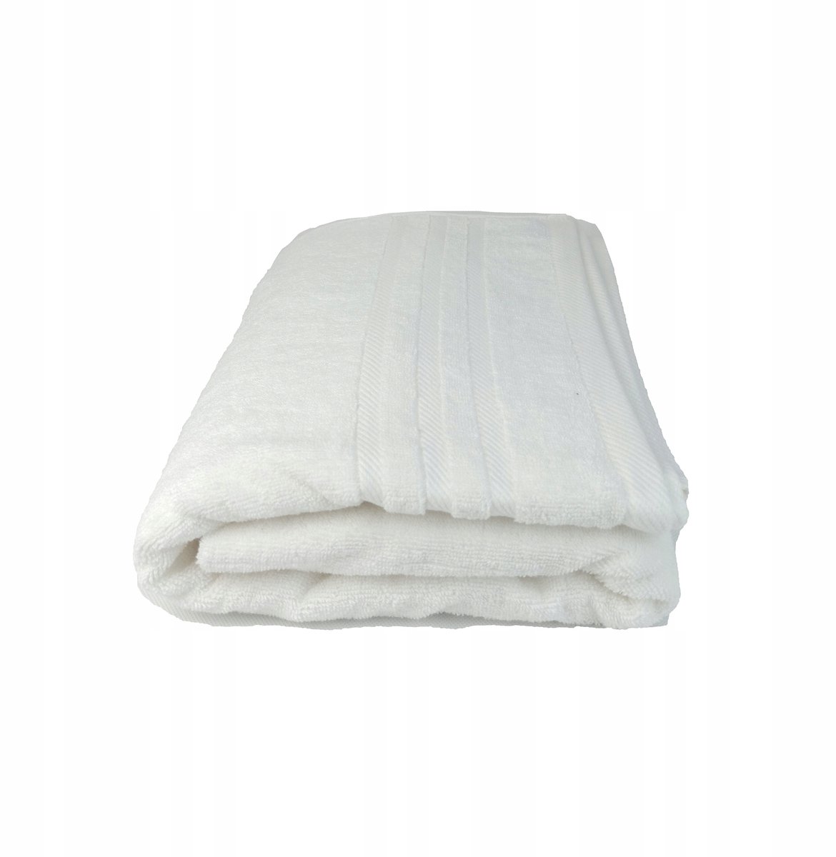 Hotelkwaliteit Handdoek MrTowel 50x100cm Katoen 500g/m2 Wit 3 Strepen