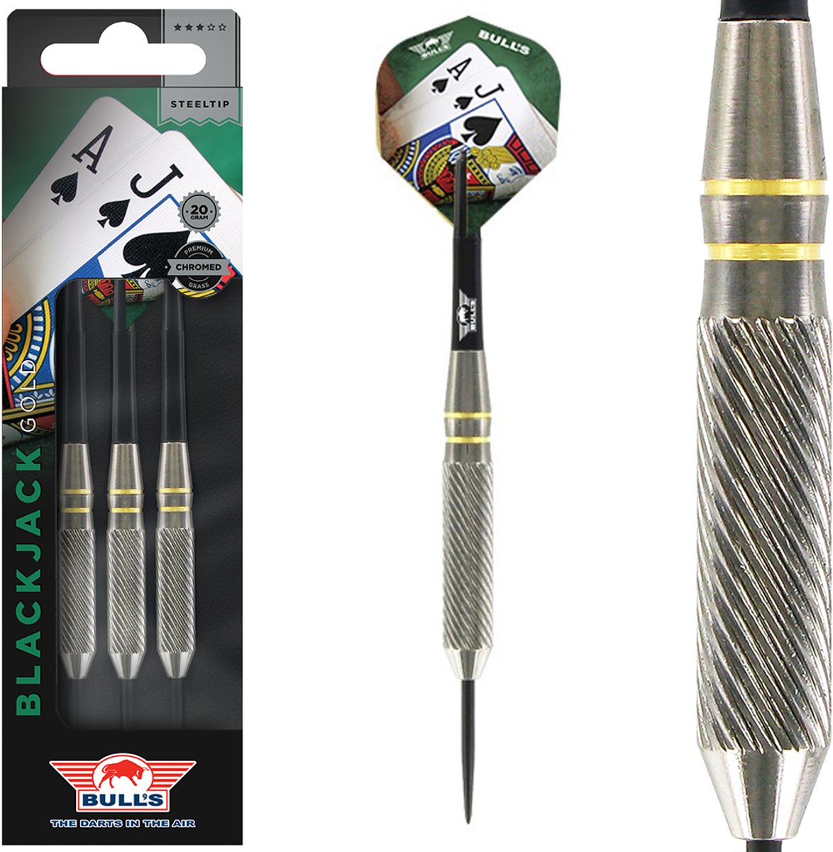 Bull's Black Jack Brass Gold - Dartpijlen - 20 Gram