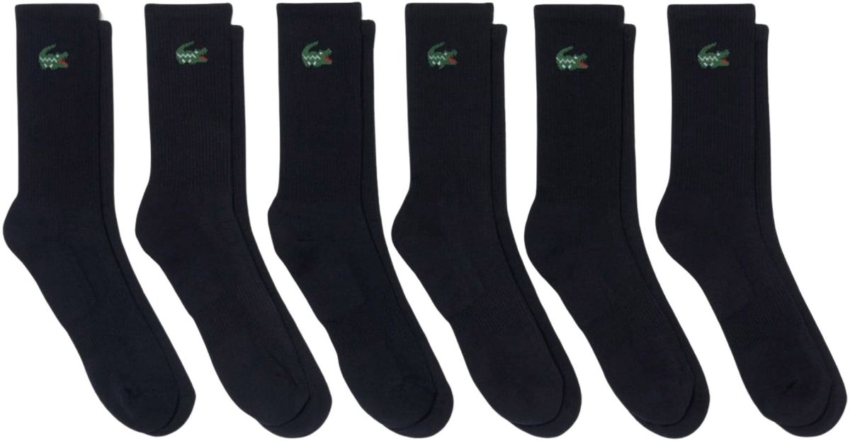 Lacoste sportsokken unisex sokken met badstof binnenzool Zwart