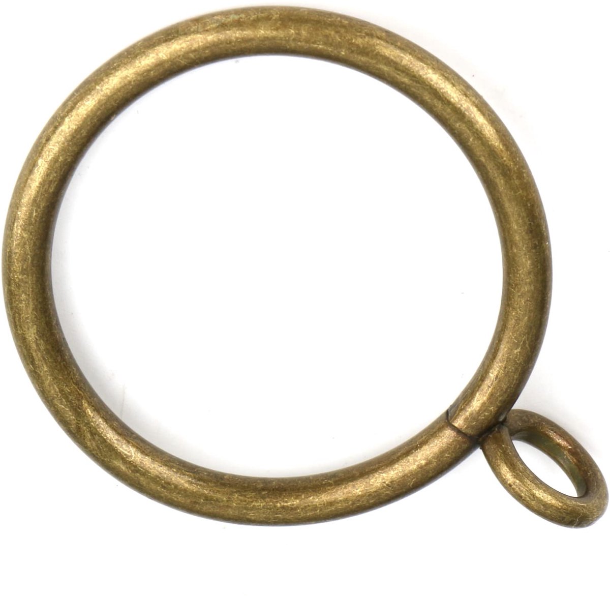 Famanu – Antieke messing gordijnringen met oogjes, geschikt voor gordijnroeden tot 3 cm, set van 30 stuks, perfect voor het ophangen van gordijnen