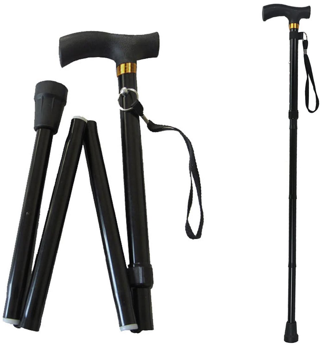 Famanu – Opvouwbare wandelstokken, antislip telescopische wandelstokken voor dames en heren, ideaal voor wandelen en bergtochten