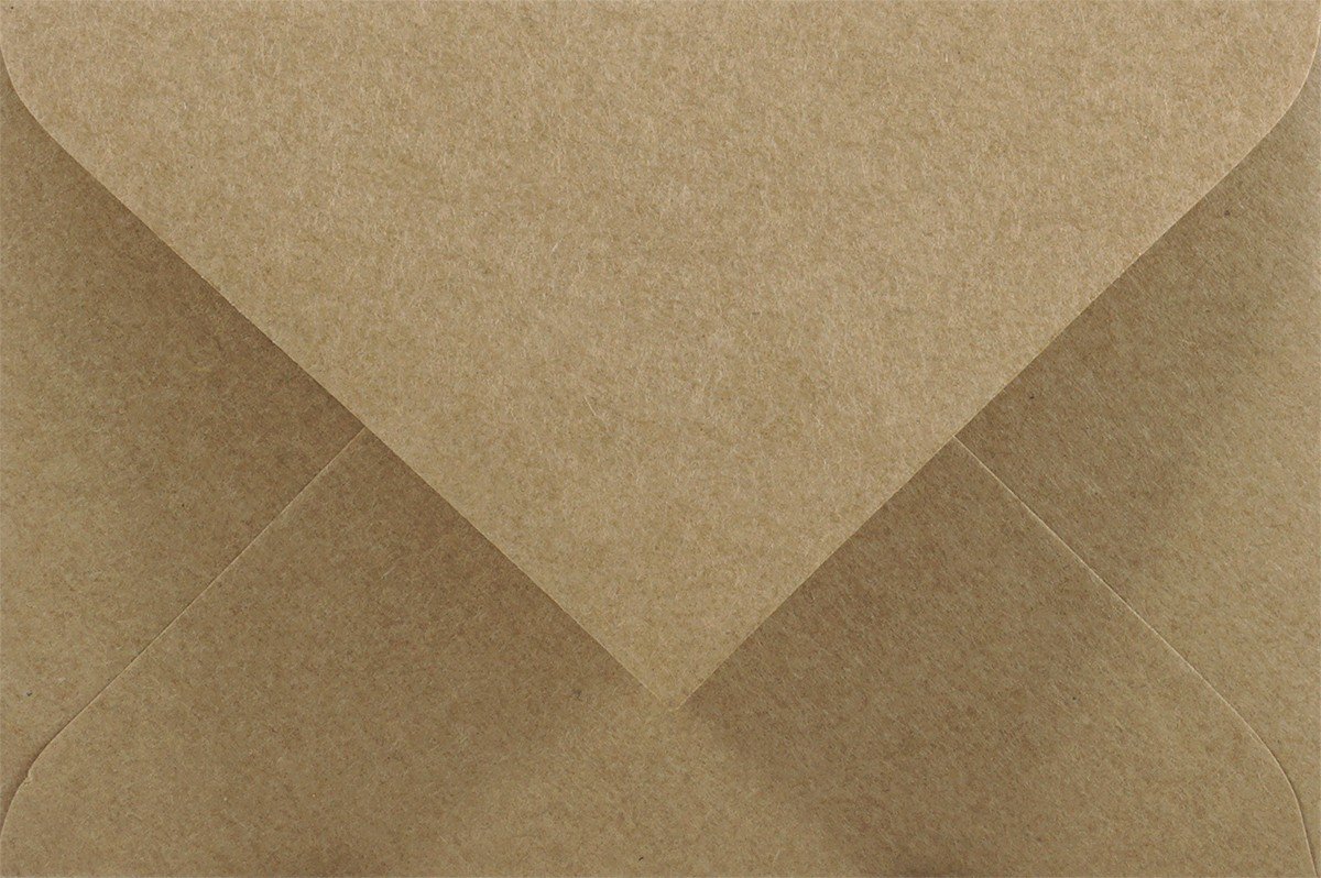 Ecologische bruine enveloppen A7 - 80 x 120 mm - 25 stuks - NK natgelijmde - 100 gram - Eko Design - Netuno