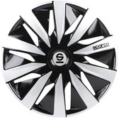 Sparco Wieldoppen Lazio - 15 inch - Zwart/Zilver
