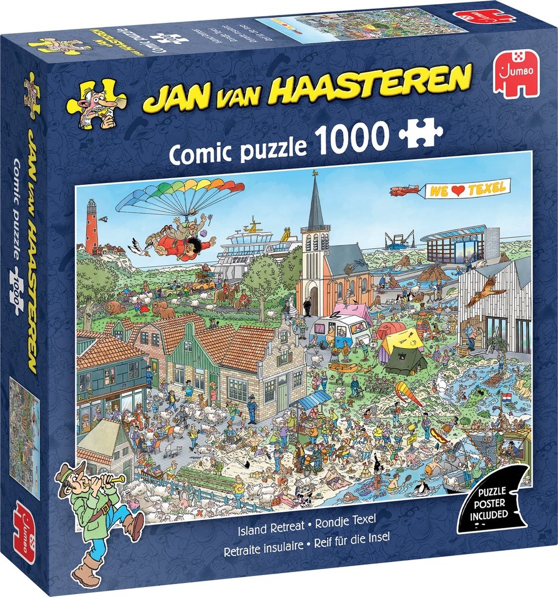 Jan van Haasteren - Rondje Texel - 1000 stukjes puzzel - Legpuzzel — afbeelding 2