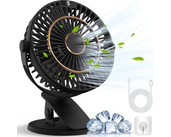 Solvix tafel ventilator geluidloos - Mini Ventilator - Zwart - USB Aansluiting - Compact en Draagbaar - Voor Thuis en Op Kantoor