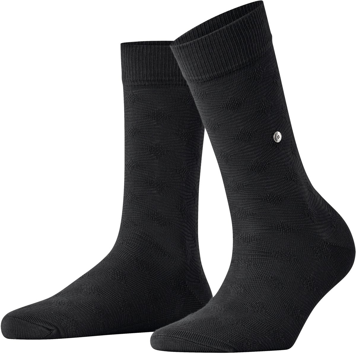 Burlington Structured Dot gedessineerd katoen sokken dames zwart - maat 36-41