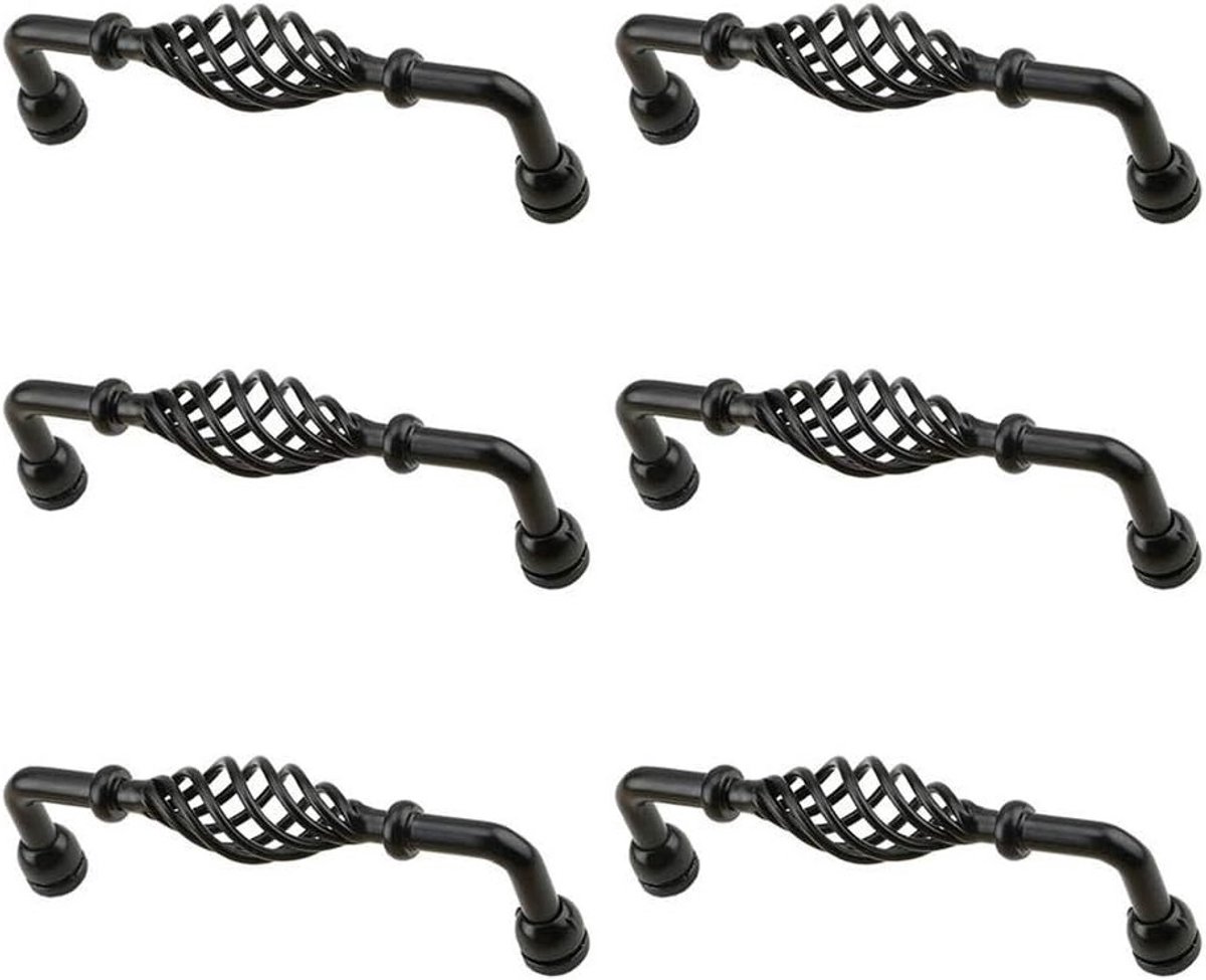 Stijlvolle Metalen Ladehandgrepen in Vogelkooi Ontwerp, 128mm, Perfect voor Keuken, Kasten en Meubels