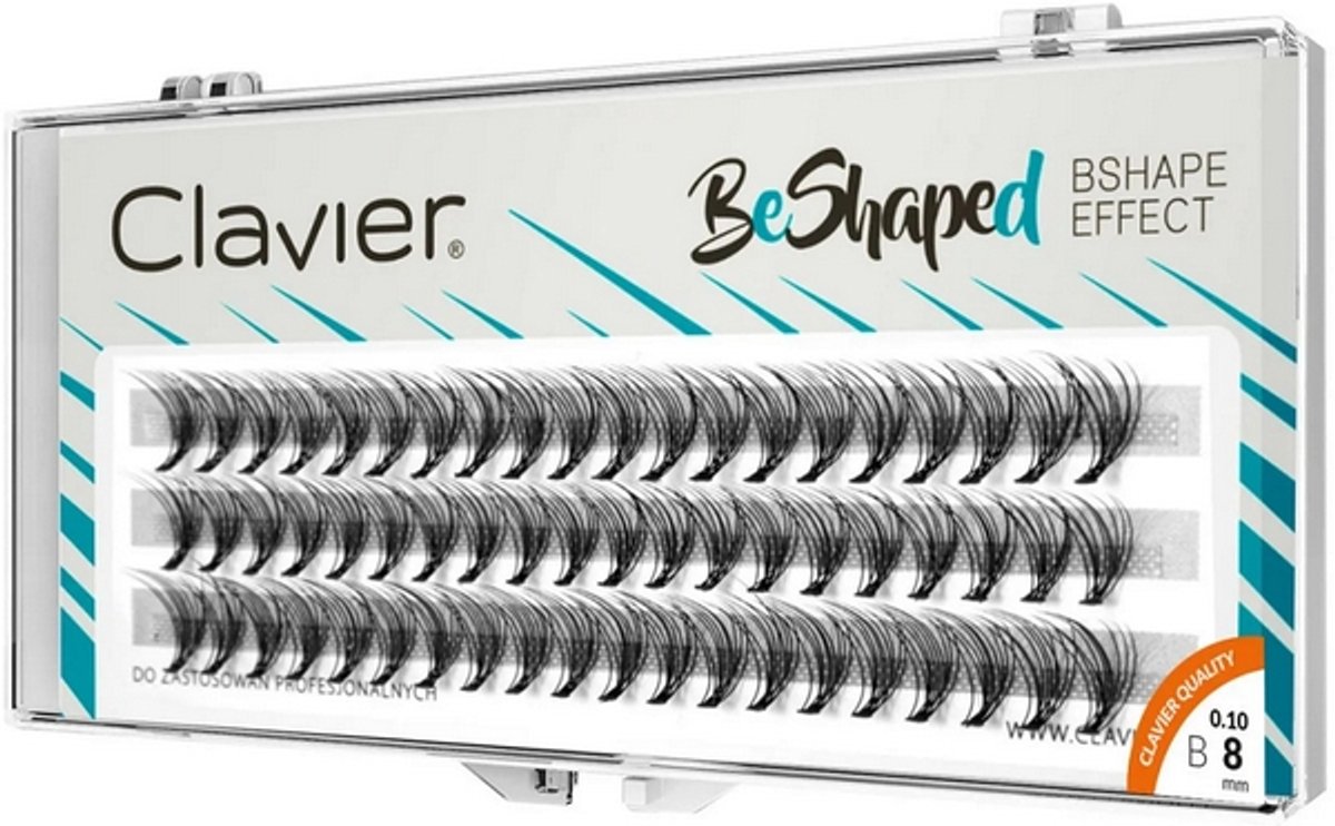 CLAVIER BESHAPED BSHAPE EFFECT 10D 8 MM EYELASHES NEPWIMPERS 60 STUKS