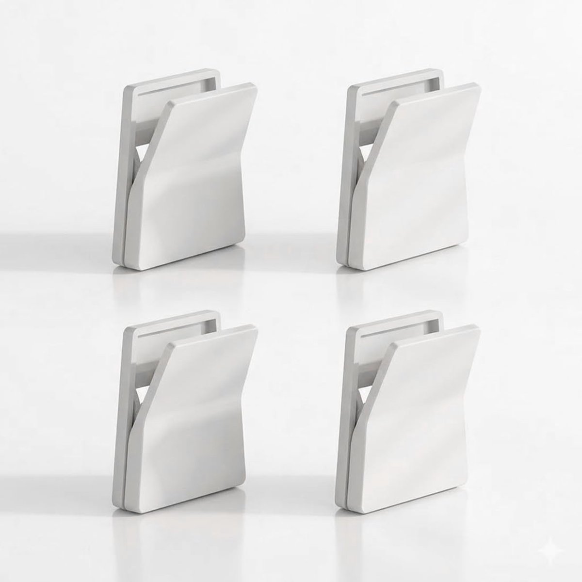 Set van 4 Multifunctionele Wandhouders met Clip voor Tandpasta, Gezichtsreiniger en Handdoeken - Ideaal voor Organisatie en Ruimtebesparing (diameter 4.5 × 4.2 cm)