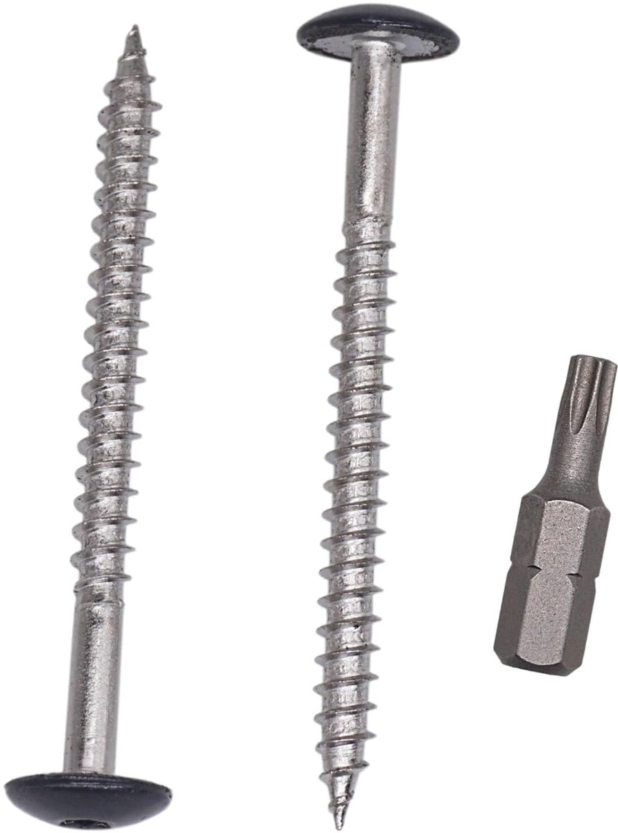 Houtschroeven 4.8 x 60 mm - Roestvrij staal - Torx kop - Geschikt voor houten constructies - ShopVlot