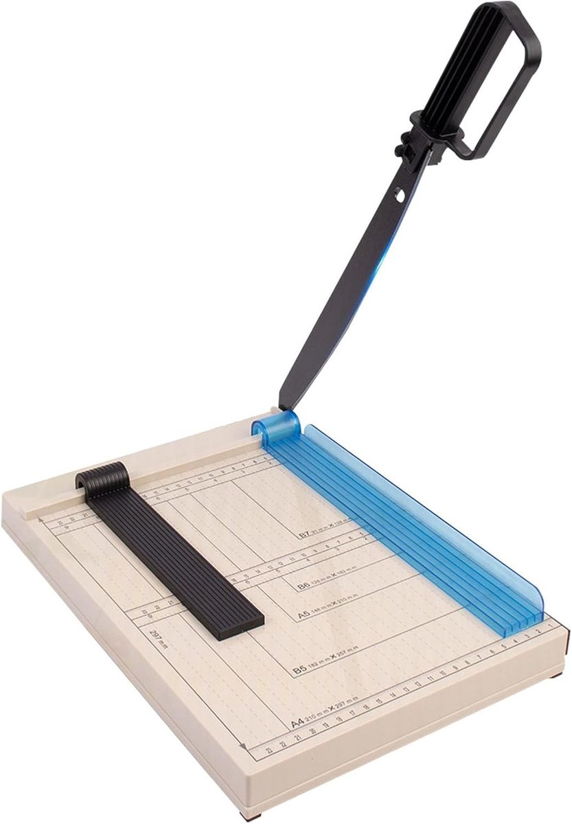 Professionele A4 Papiersnijmachine met antislip basis, verstelbare geleiding en 12 vellen capaciteit voor kantoor, fotografie en creatief gebruik