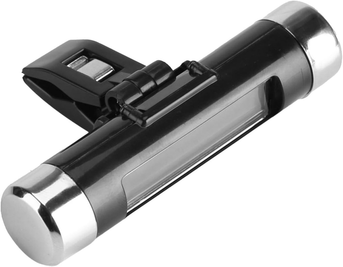 Verlichte Klok met Clamp voor Vrachtwagen - Digitale Thermometer en Auto-LCD-monitor met Blauwe Achtergrond voor Nauwkeurige Tijdweergave en Temperatuurmetingen