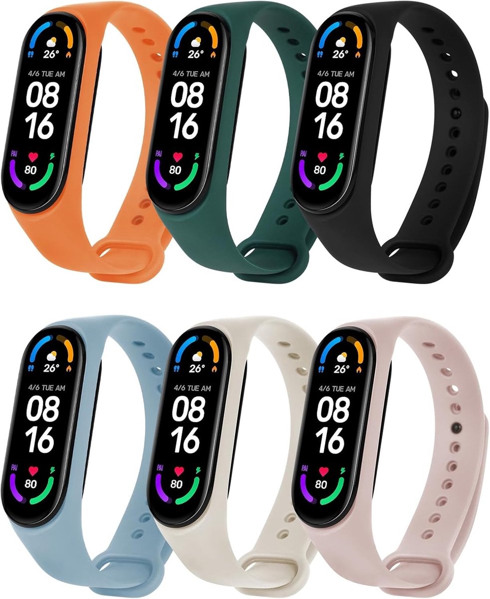 Vervangend Horlogebandje voor Xiaomi Mi Band 7/6/5/4/3 - Silicone, Gevlochten en Roestvrij Staal, Verstelbaar en Comfortabel Draagcomfort