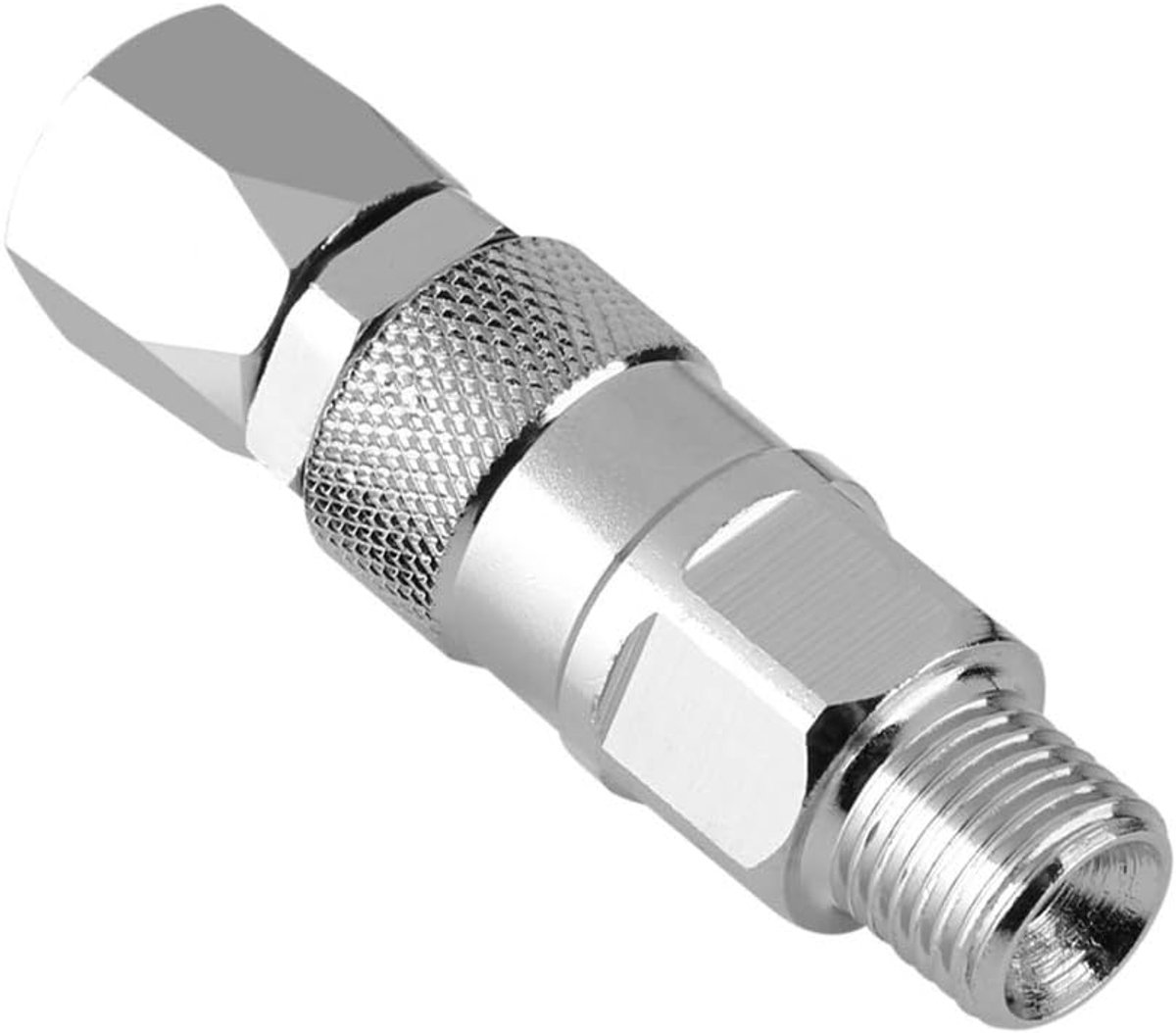 LISM-Rotatiekoppeling van roestvrij staal (6,35 mm) Geschikt voor hogedrukcoatings, airless spuitpistolen en hogedrukspuitpistolen.