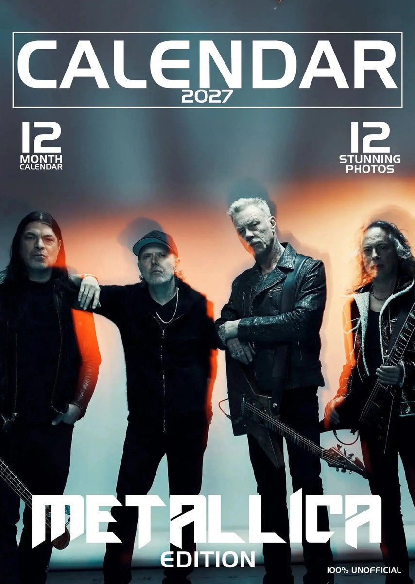 Metallica A3 Kalender 2027