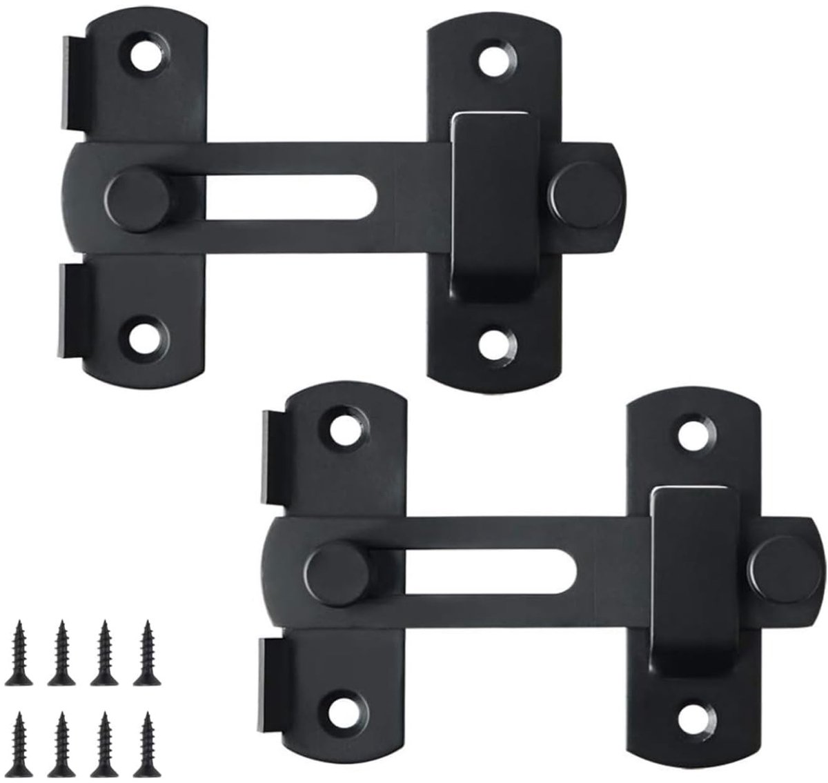 Elzusha - Set van 2 RVS Flip Lock Deursloten met Schroeven