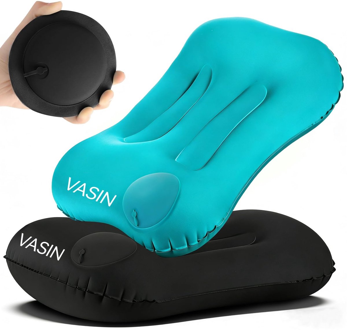 Elzusha - Opblaasbaar Campingkussen, Ergonomisch en Lichtgewicht voor Buiten