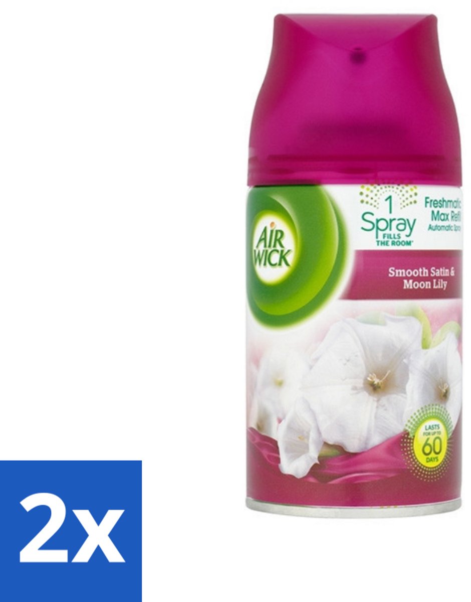 2 x Air Wick Freshmatic - Luchtverfrisser Navulling - Lelie & Satijn - 250ml - Luchtverfrisser - Air Wick - Geur - Lelie - Satijn