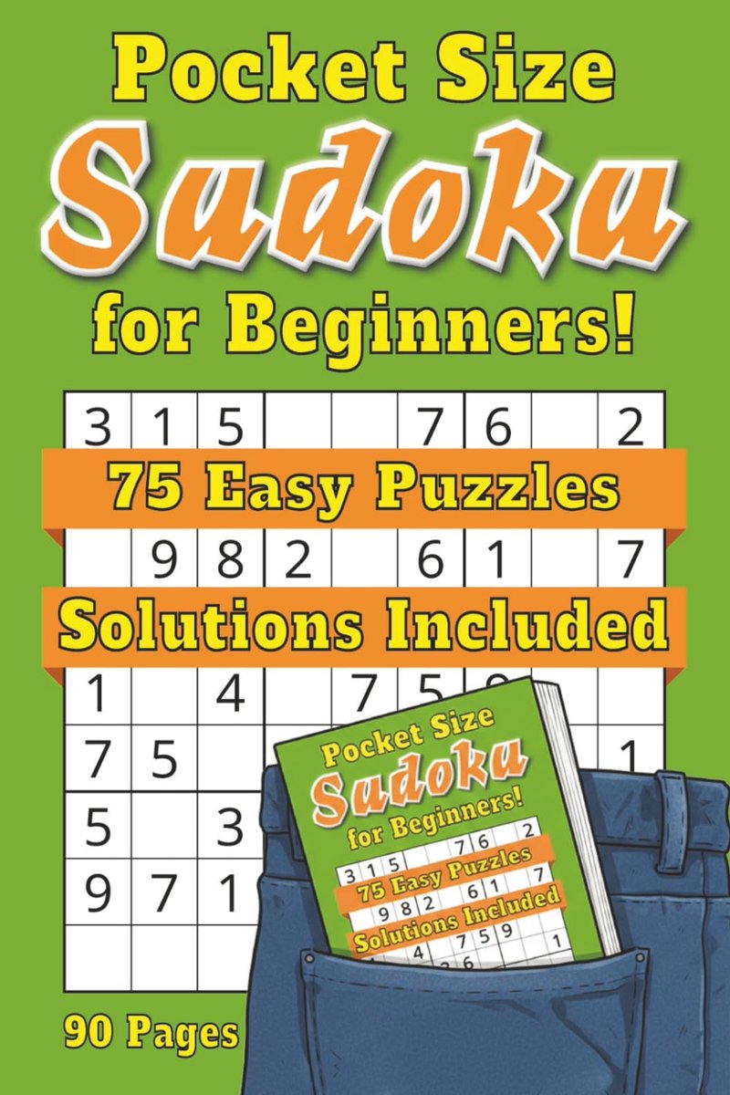 Pocket Size Sudoku for Beginners: 75 Easy Sudoku Puzzles - Great for Beginners - Small 4 x 6 Pocket Size - ShopVlot