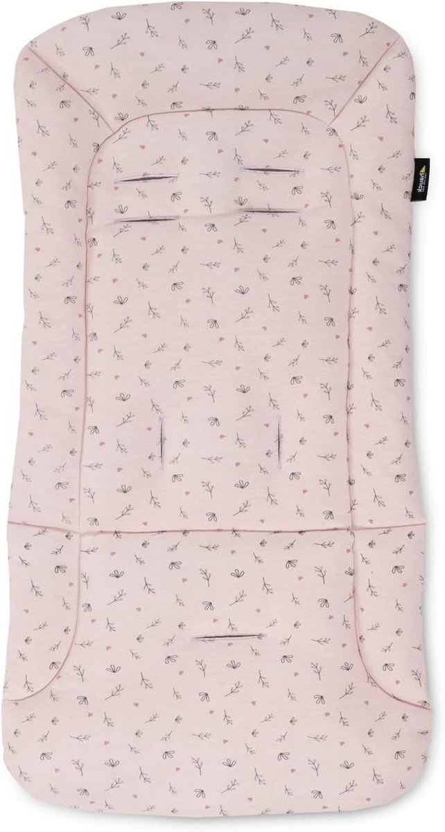 Universele Zitverkleiner - Kinderwagen Inleg - Comfortabel Reizen - Ademend Katoen - One Size - Roze