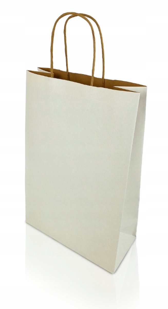 H-Green papieren zakjes M wit 22x33x10cm 90g/m² - 25 stuks