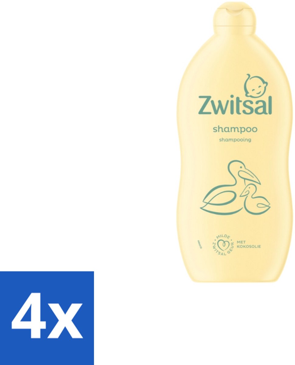 4 x Zwitsal Shampoo 700 ml - Baby Shampoo - Kokosolie Shampoo - Zwitsal Baby Shampoo - Babyhuid Verzorging - Zwitsal Shampoo