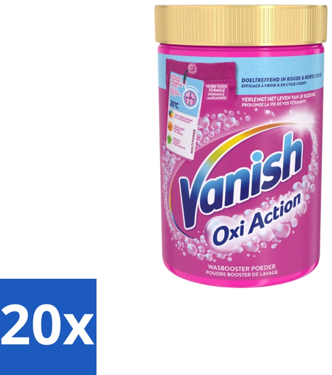 Vanish – Wasbooster Poeder – Oxi Action Gekleurde & Witte Was – 710 g - Bulkverpakking - 20 stuks