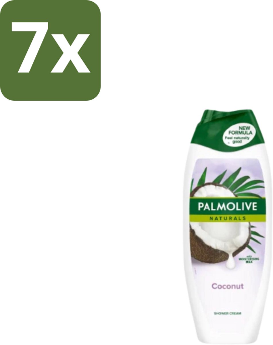 7 x Palmolive – Douchegel – Pure Coconut – 500 ml - Douchegel - Kokosgeur - Reiniging - Huid Verzorging - Hydraterende Douchegel