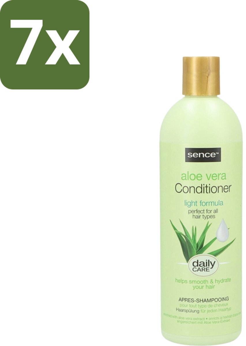 7 x Sence - Aloë Vera - Conditioner - Hydraterend - 400 ml - Aloë Vera Conditioner - Droog Haar Conditioner - Beschadigd Haar Conditioner - Hydraterend Haar - Haar Herstel