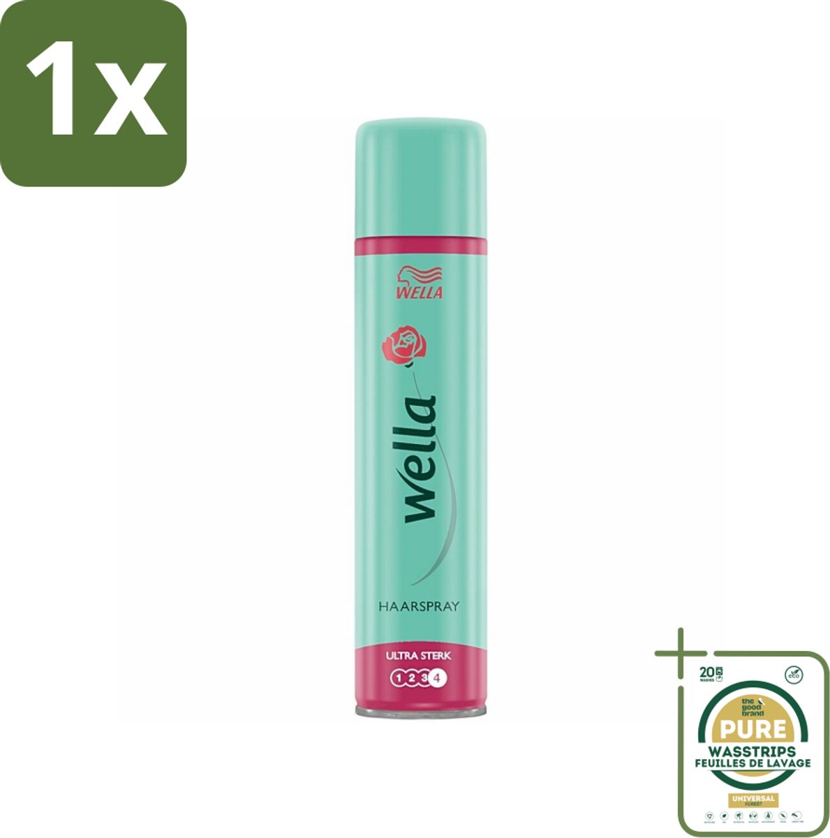 1 x Wella Ultra Strong - Haarspray - 24 Uur Versteviging - Bescherming tegen UV Stralen - 250 ml- Haarspray - Haarspray 24 Uur - Haarspray Met UV Bescherming - Haarspray Voor Volume - Haarspray Voor Langdurige Hold
