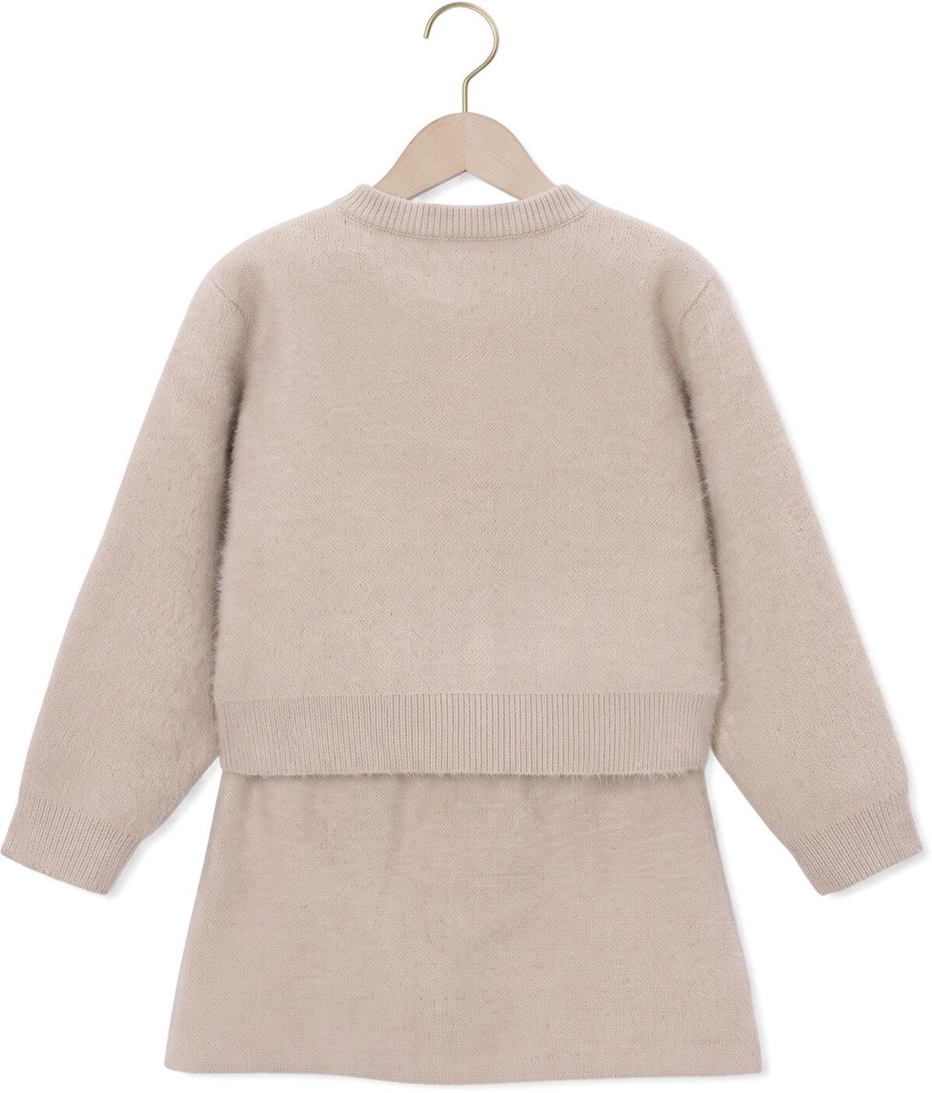 MAYORAL Tricot Skirt Set Meisjes - Korte rok - Beige - Maat 116