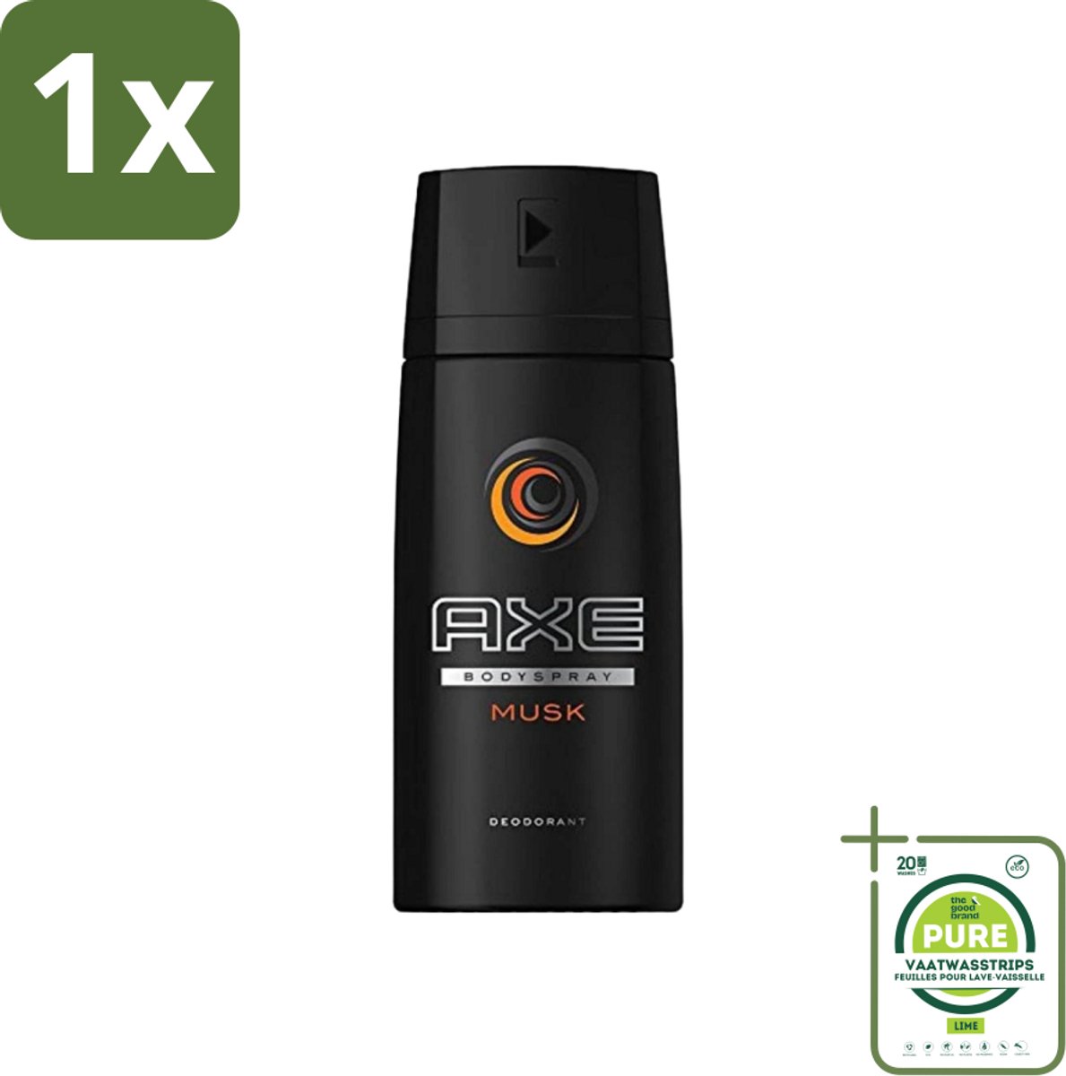 1 x Axe - Deodorant Bodyspray - Musk - 150 ml - Mannen Deodorant - Musk Geur - Deodorant Bodyspray - Langdurige Frisheid - Axe Deodorant
