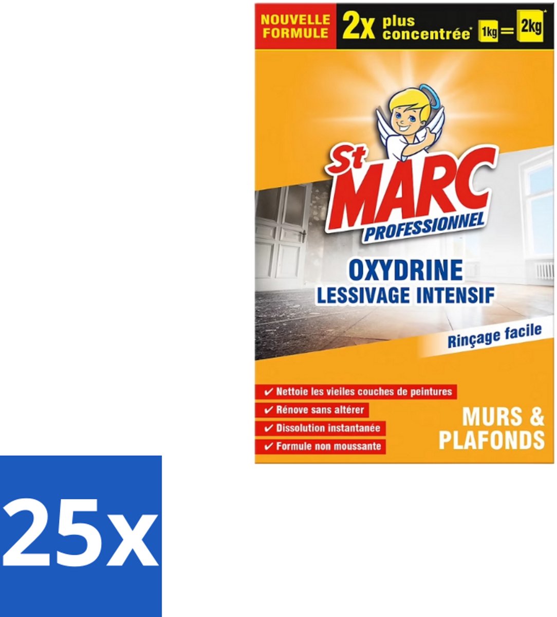 St. Marc – Multireiniger Poeder – Professioneel Oxydrine – 1 kg - Bulkverpakking - 25 stuks