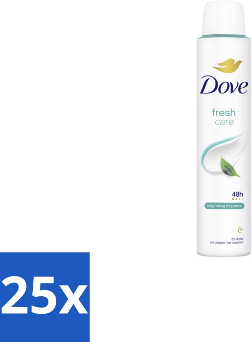Dove – Deodorant Spray – Fresh Care – 200 ml - Bulkverpakking - 25 stuks