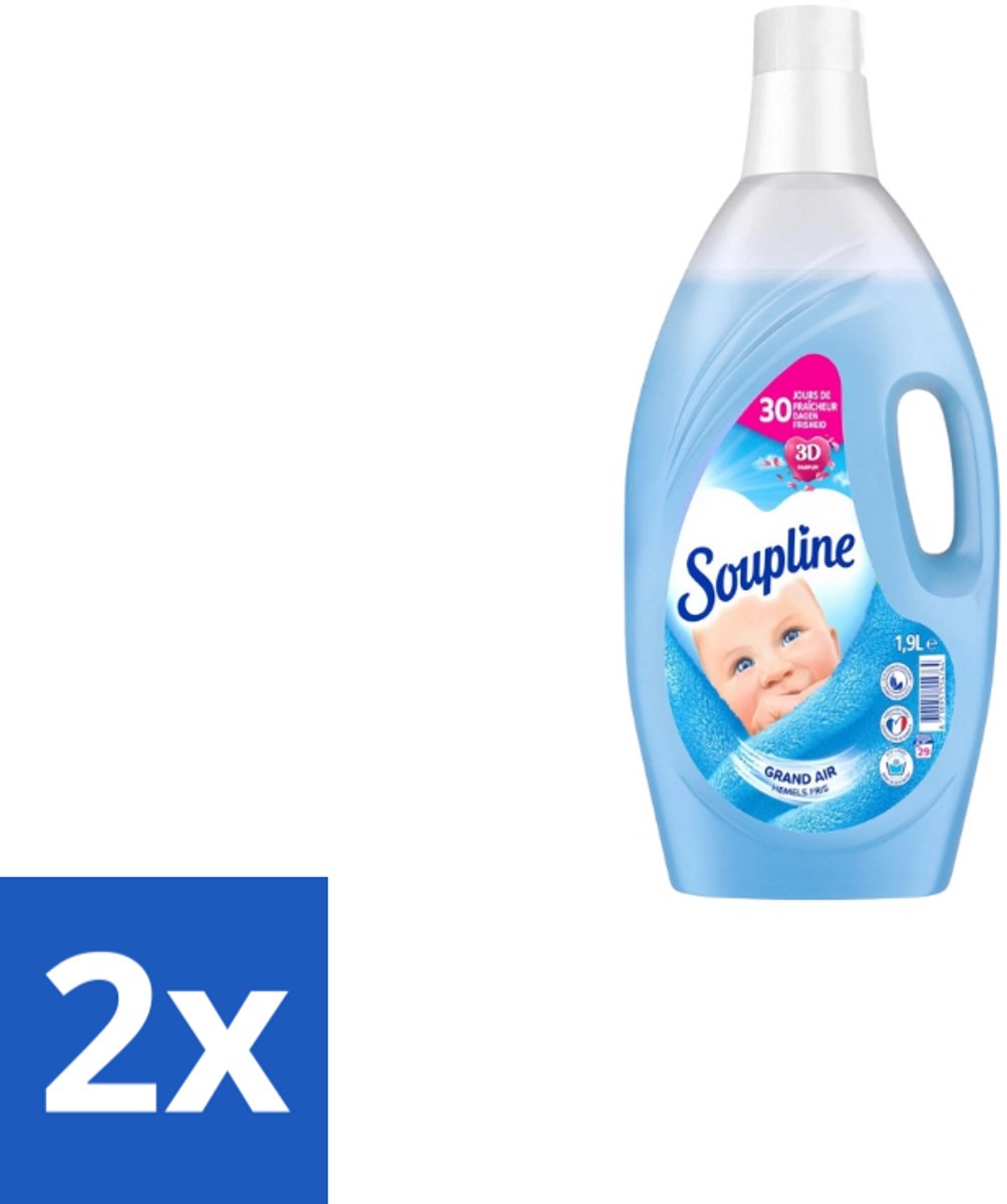 Soupline – Wasverzachter – Hemels Fris – 1,9 L - Voordeelverpakking - 2 stuks