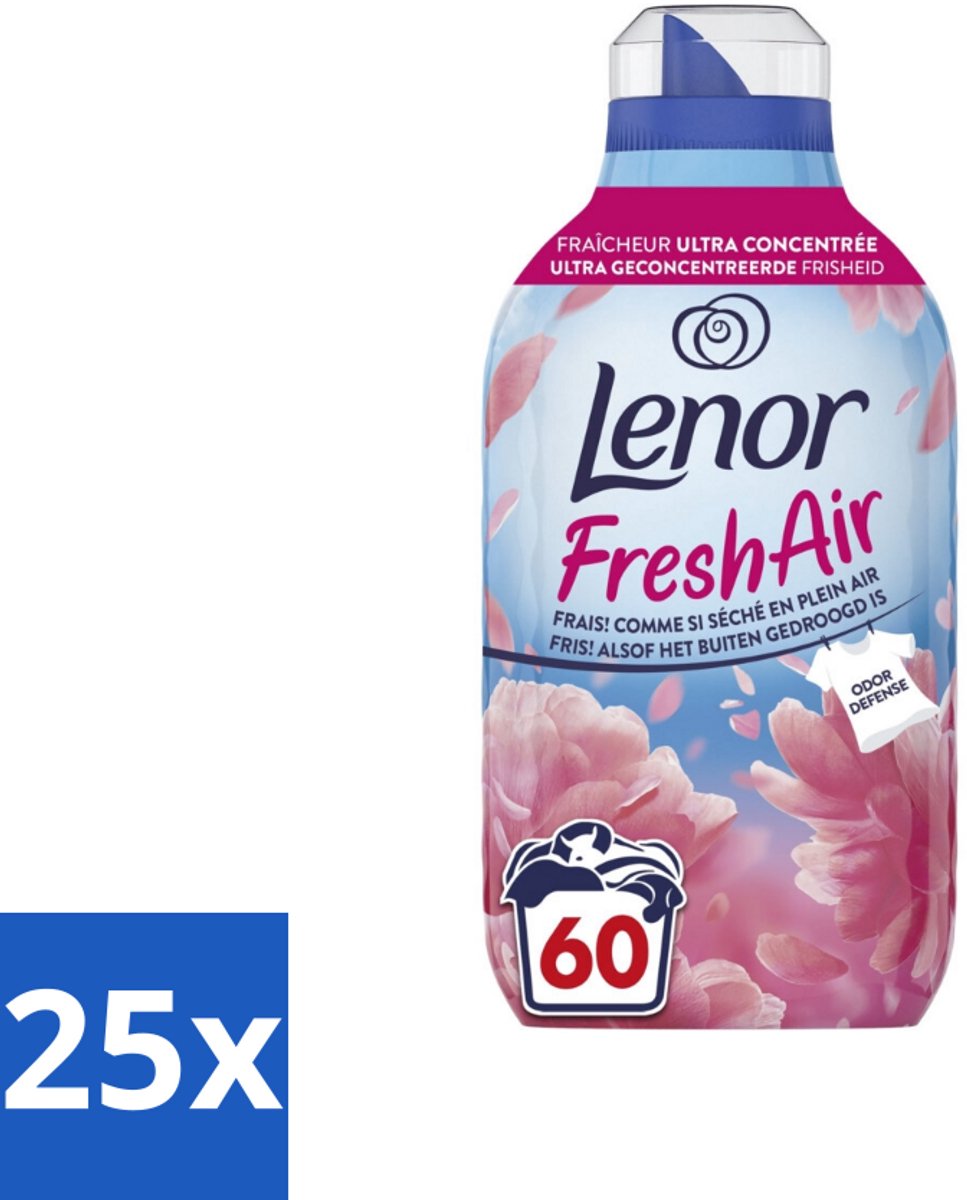 25 x Lenor – Wasverzachter – Bloesem – 60 Wasbeurten – 840 ml - Wasverzachter - Buitenluchtfrisheid - Bloesemgeur - Wasgoed - Geur