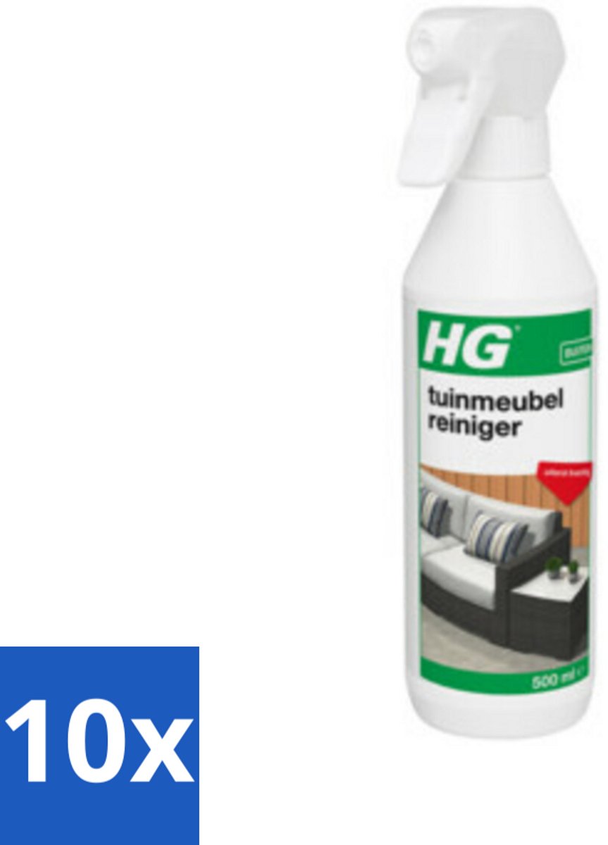 10 x HG Tuinmeubelreiniger 500 ml - Tuinmeubel Reinigen - Tuinmeubel Reiniger - Buitenmeubel Reinigen - Meubel Reinigen - Vervuiling Verwijderen