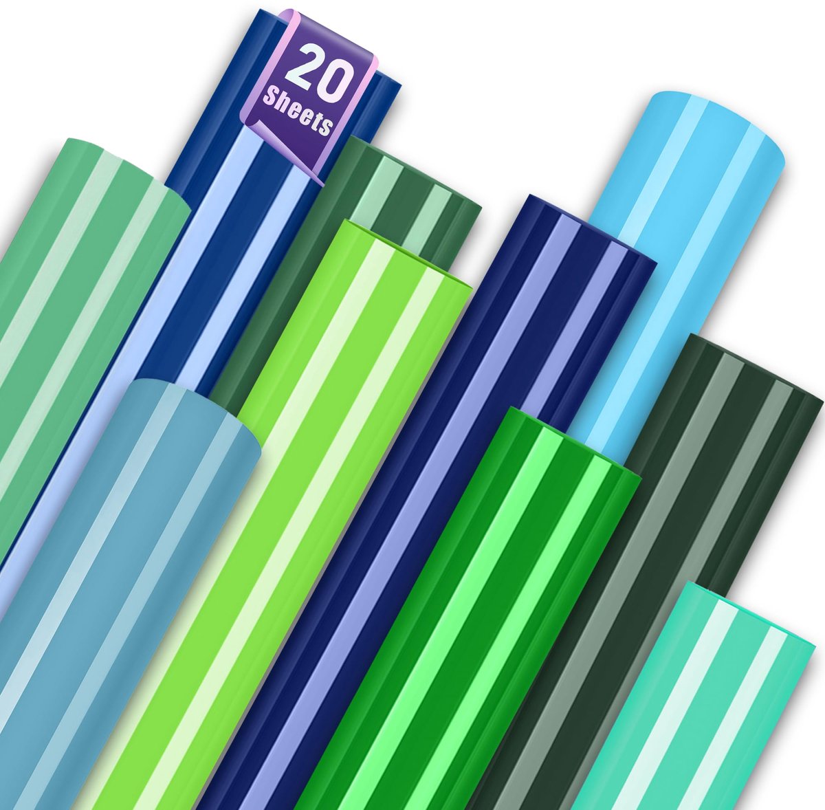Permanent Zelfklevend Vinyl Groen En Blauw, Zelfklevende Folie Permanent - ShopVlot